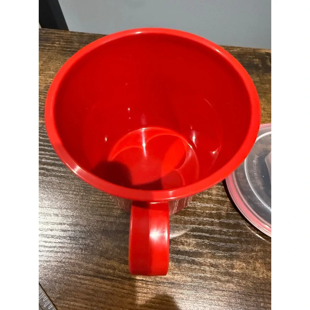 Sistema Red Microwave Soup Mug BPA Free Plastic Container/ Vent Lid 22oz 2010